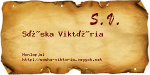 Sáska Viktória névjegykártya